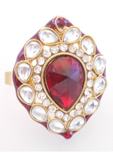 Kundan Finger Ring